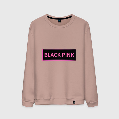 Мужской свитшот Логотип Блек Пинк / Пыльно-розовый – фото 1