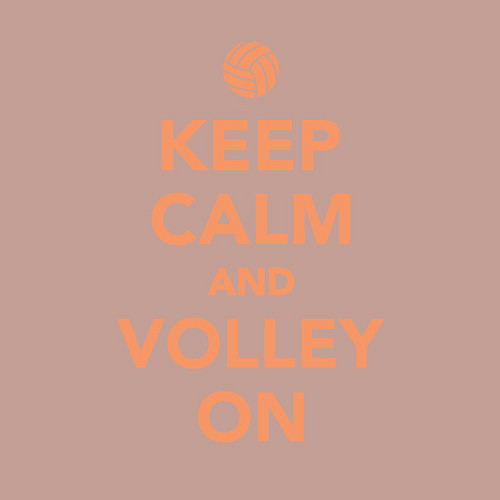 Мужской свитшот Keep calm and volley on / Пыльно-розовый – фото 3