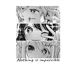 Свитшот хлопковый мужской Ai Ruby Aqua eyes - manga, цвет: белый — фото 2