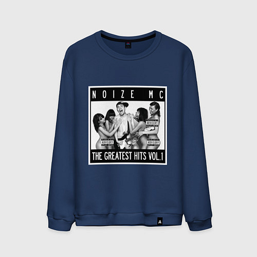 Мужской свитшот Noize with girls / Тёмно-синий – фото 1