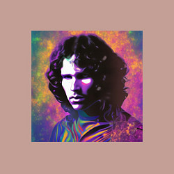 Свитшот хлопковый мужской Jim Morrison few color digital Art, цвет: пыльно-розовый — фото 2