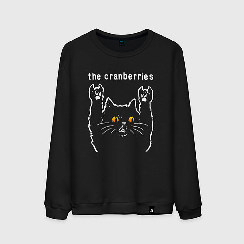 Мужской свитшот The Cranberries rock cat / Черный – фото 1