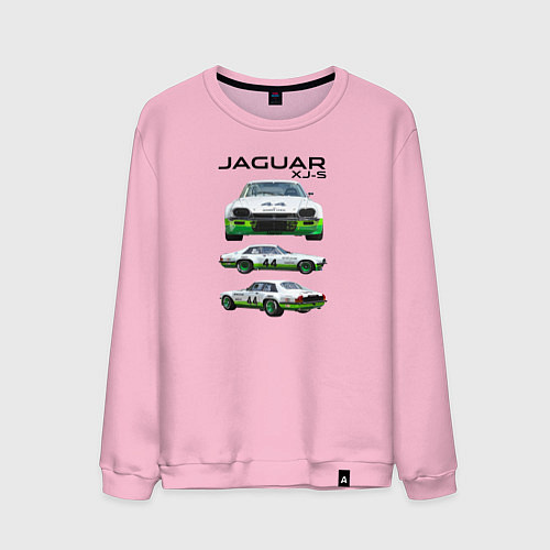 Мужской свитшот Jaguar постер обложка журнала / Светло-розовый – фото 1