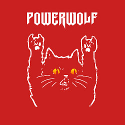 Свитшот хлопковый мужской Powerwolf rock cat, цвет: красный — фото 2
