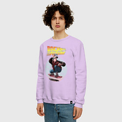 Свитшот хлопковый мужской Marty hoverboard, цвет: лаванда — фото 2