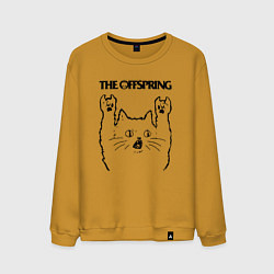 Свитшот хлопковый мужской The Offspring - rock cat, цвет: горчичный
