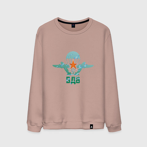 Мужской свитшот ВДВ десантура / Пыльно-розовый – фото 1