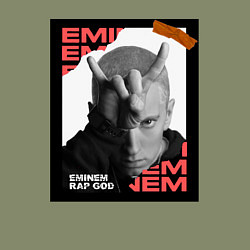 Свитшот хлопковый мужской Rap god, цвет: авокадо — фото 2