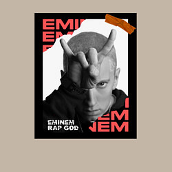 Свитшот хлопковый мужской Rap god, цвет: миндальный — фото 2