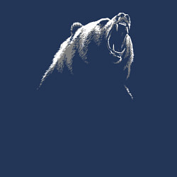 Свитшот хлопковый мужской Торс рычащего медведя, цвет: тёмно-синий — фото 2