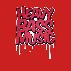 Свитшот хлопковый мужской Heavy bass music, цвет: красный — фото 2