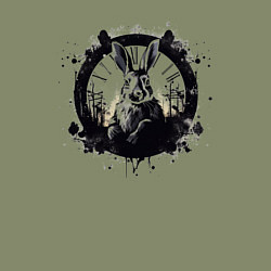 Свитшот хлопковый мужской Кролик и часы - Алиса в стране чудес, цвет: авокадо — фото 2