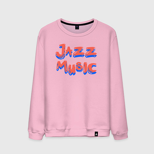 Мужской свитшот Music jazz / Светло-розовый – фото 1
