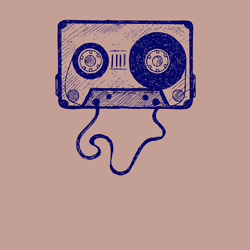 Мужской свитшот Music cassette / Пыльно-розовый – фото 3