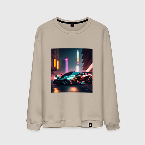 Мужской свитшот Суперавто / Миндальный – фото 1