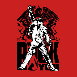 Свитшот хлопковый мужской Queen rock you, цвет: красный — фото 2