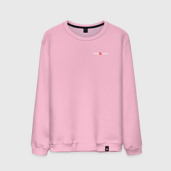 Свитшот хлопковый мужской Swiss wear small, цвет: светло-розовый