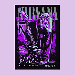Свитшот хлопковый мужской Nirvana band, цвет: лаванда — фото 2