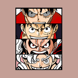 Свитшот хлопковый мужской Луффи пятый гир - One Piece, цвет: пыльно-розовый — фото 2