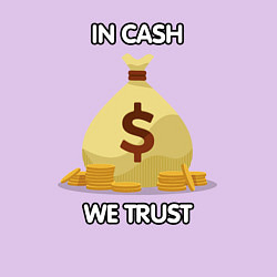 Свитшот хлопковый мужской In cash we trust, цвет: лаванда — фото 2