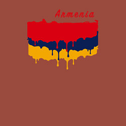 Свитшот хлопковый мужской Flag Armenia, цвет: кирпичный — фото 2