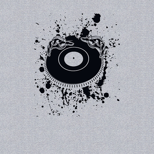Мужской свитшот Vinyl dj / Меланж – фото 3