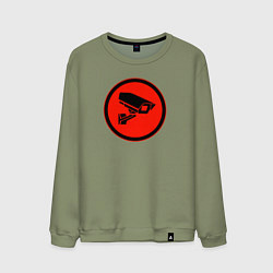 Свитшот хлопковый мужской Skibidi toilet Камера, цвет: авокадо