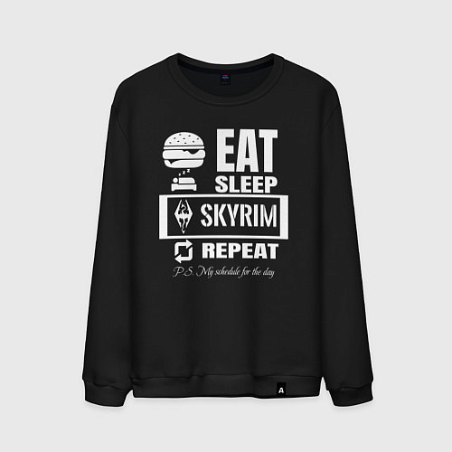 Мужской свитшот Скайрим The Elder Scrolls / Черный – фото 1