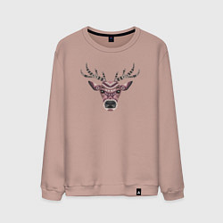 Свитшот хлопковый мужской Brown deer, цвет: пыльно-розовый