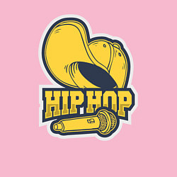 Свитшот хлопковый мужской Hip hop microphone, цвет: светло-розовый — фото 2