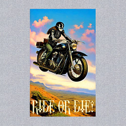 Свитшот хлопковый мужской Ride or die - crazy racer - neural network, цвет: меланж — фото 2