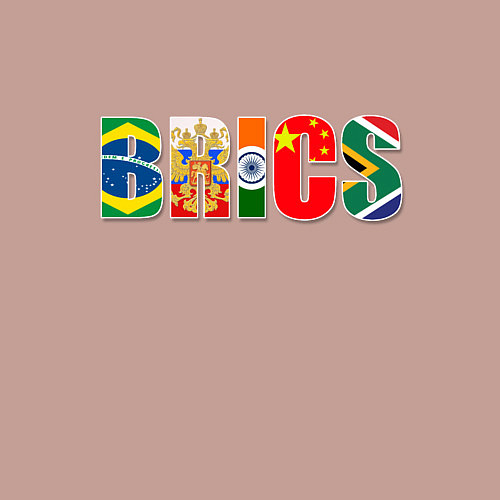 Мужской свитшот Надпись: BRICS / Пыльно-розовый – фото 3