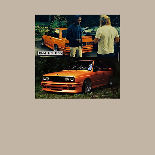 Мужской свитшот Frank Ocean - BMW M3 E30 / Миндальный – фото 3