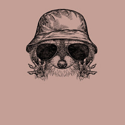 Свитшот хлопковый мужской Енот на стиле, цвет: пыльно-розовый — фото 2