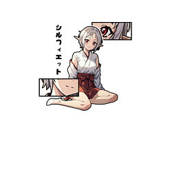 Свитшот хлопковый мужской Сильфиетта Грейрат - Реинкарнация безработного, цвет: белый — фото 2