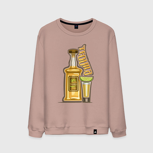 Мужской свитшот Текила с лаймом / Пыльно-розовый – фото 1