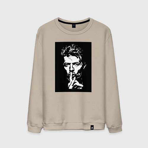 Мужской свитшот David Bowie - Silence / Миндальный – фото 1