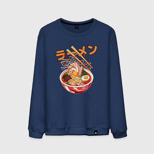 Мужской свитшот Ramen Рамен / Тёмно-синий – фото 1