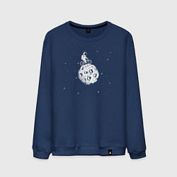 Свитшот хлопковый мужской Bike space, цвет: тёмно-синий