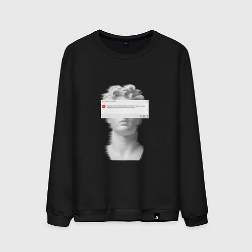Мужской свитшот Антиной error / Черный – фото 1