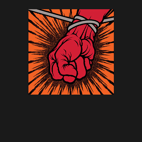 Мужской свитшот Обложка альбома St Anger группы Metallica / Черный – фото 3