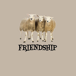 Свитшот хлопковый мужской Дружба на все времена, цвет: миндальный — фото 2