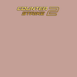 Свитшот хлопковый мужской Counter strike 2 gold logo, цвет: пыльно-розовый — фото 2