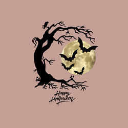 Свитшот хлопковый мужской Хэллоуин праздник летучих мышей, цвет: пыльно-розовый — фото 2