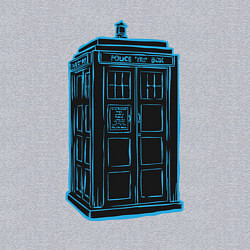 Свитшот хлопковый мужской Black tardis, цвет: меланж — фото 2