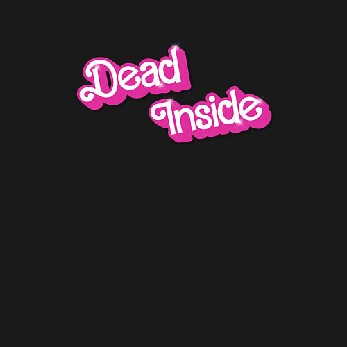 Мужской свитшот Dead inside - barbie style / Черный – фото 3