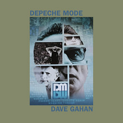 Свитшот хлопковый мужской Depeche Mode - Dave Gahan Collage, цвет: авокадо — фото 2