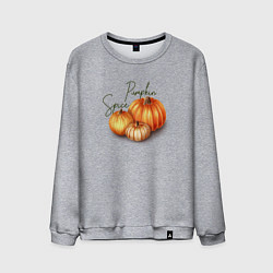 Свитшот хлопковый мужской Pumpkin Spice, цвет: меланж