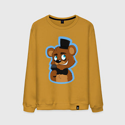 Свитшот хлопковый мужской Фредди выступает, цвет: горчичный