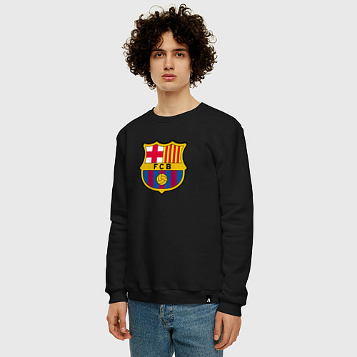 Мужской свитшот Barcelona fc sport / Черный – фото 3